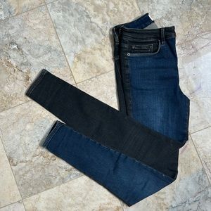 FRAME Le One Skinny Two-tone jean